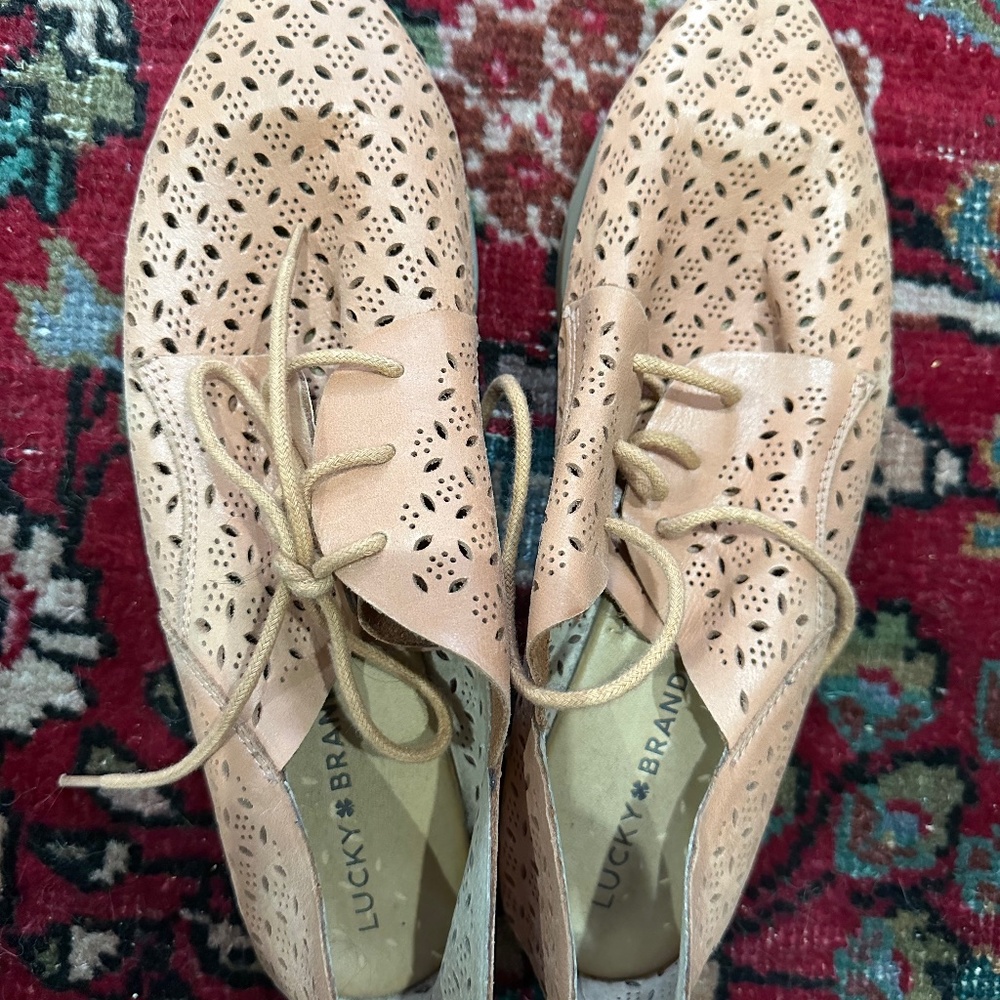 lucky brand pink flats size 10